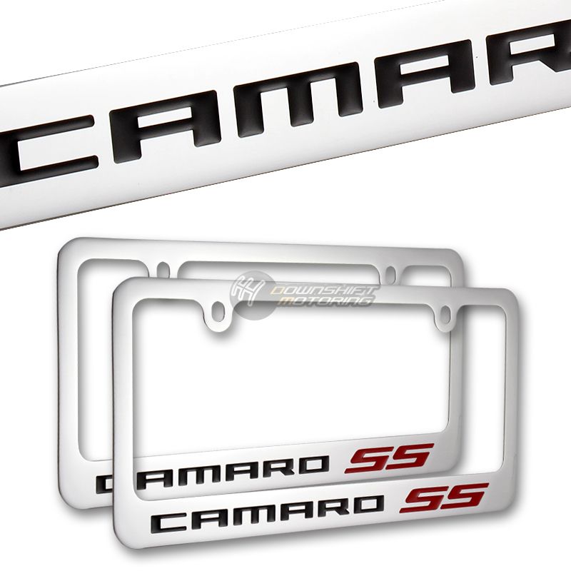 Find Pcs Camaro Ss Chrome Plated Brass License Plate Frame Hand